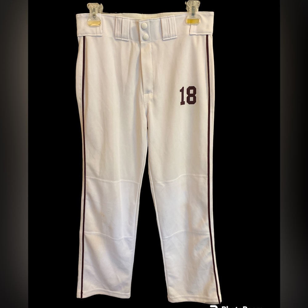 Eason Baseball Pants - White #18 - Youth XL